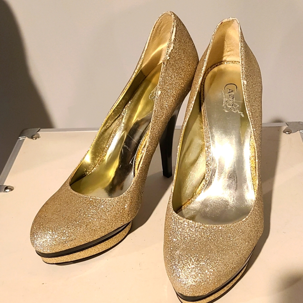 Carlos Santana Champagne Heels